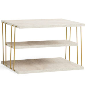 Odkladací stolík Lifon Gold Travertine