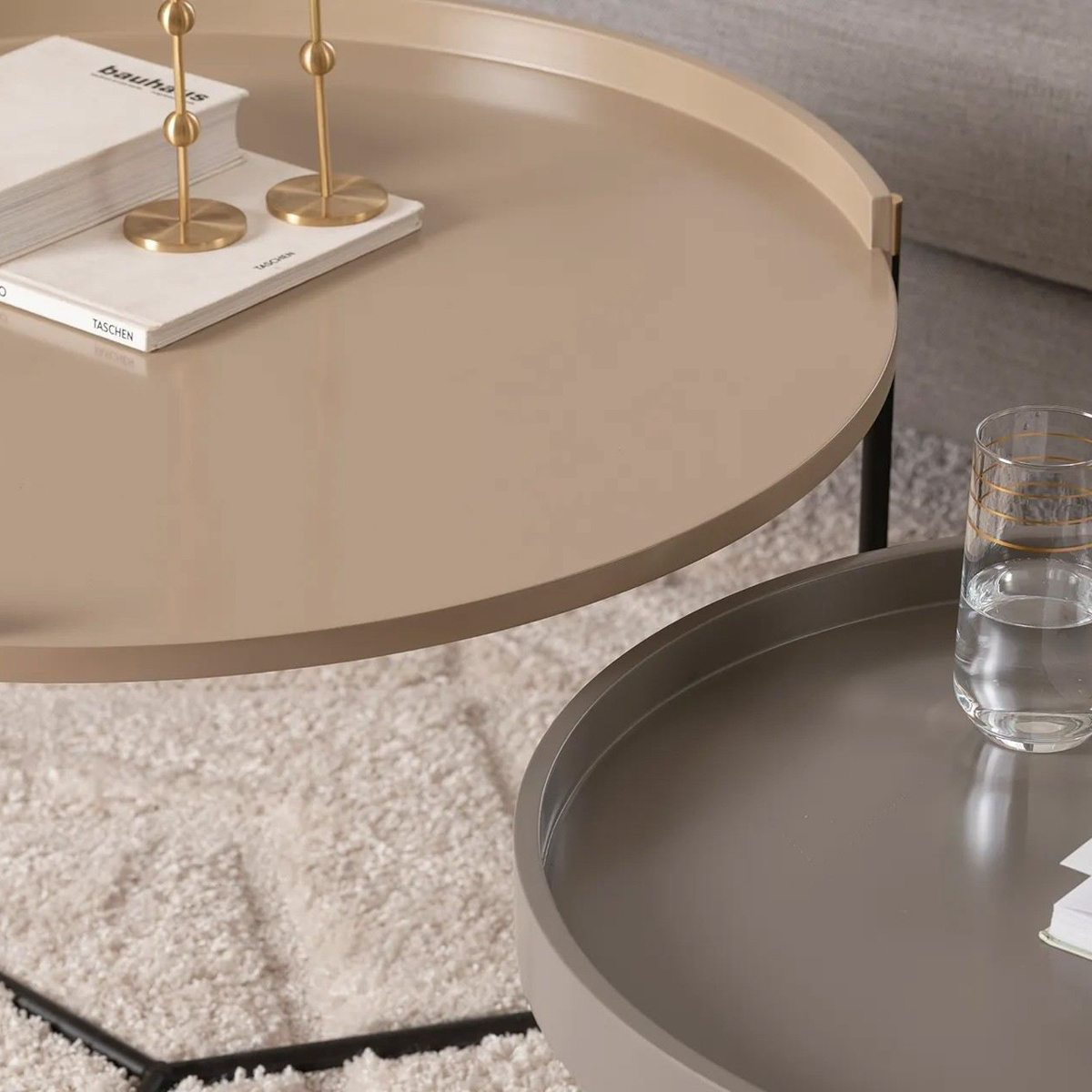 Odkladací stolík Mandy Beige, 2 ks – Obrázok 9
