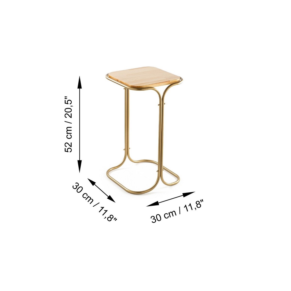 Odkladací stolík Sam Gold and Natural – Obrázok 5