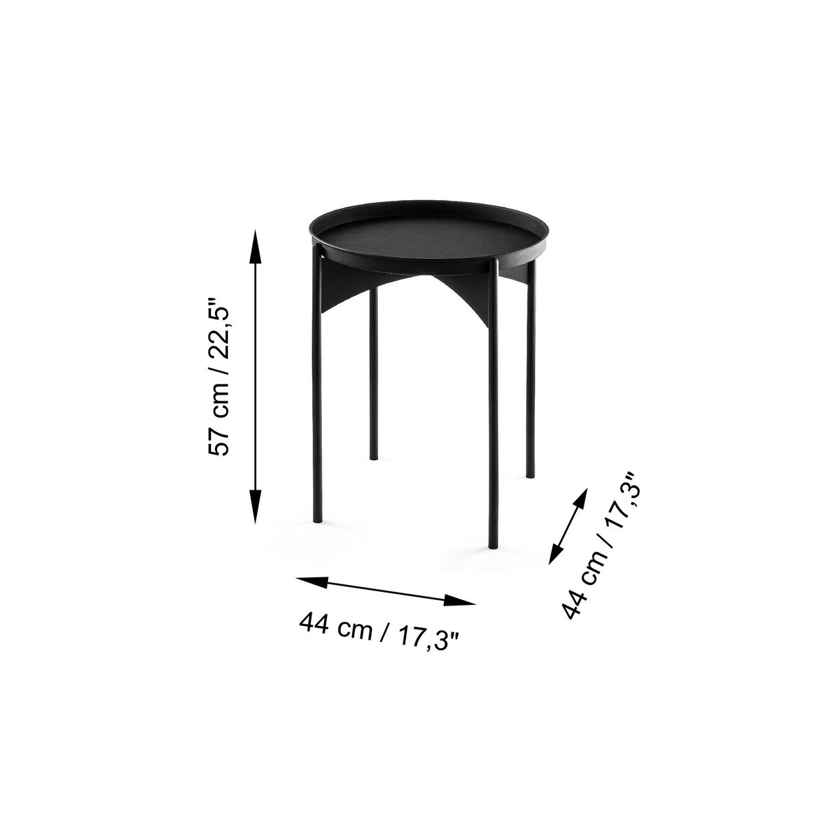 Odkladací stolík Simo Black – Obrázok 5
