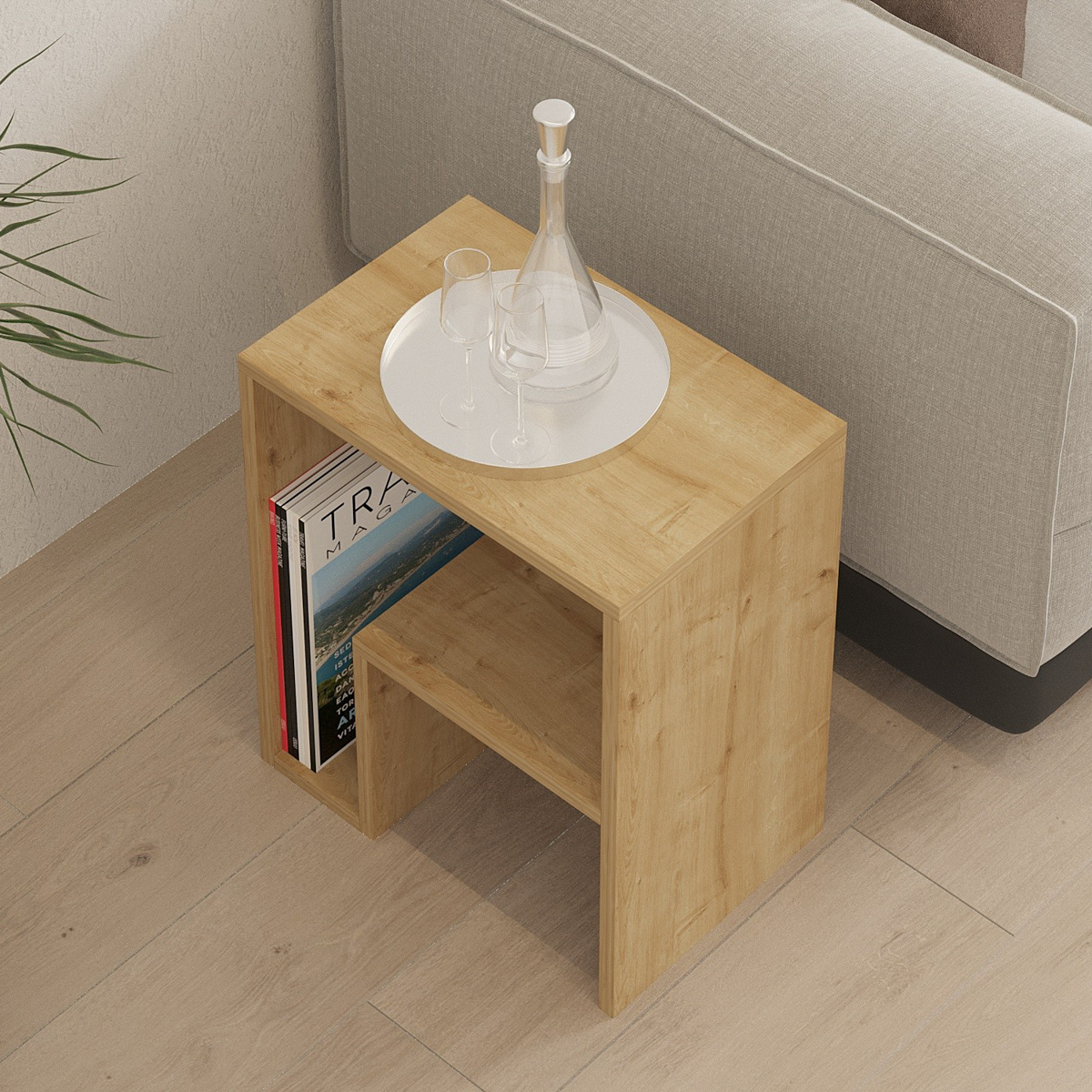 Odkladací stolík Yepa Sapphire Oak – Obrázok 3