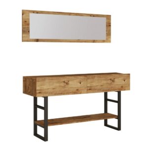 Odkladací stolík so zrkadlom Mia Atlantic Pine