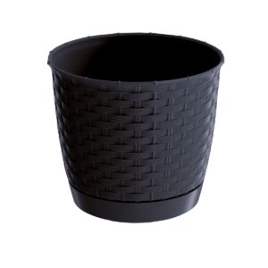 Plastový kvetináč Ratolla Round antracitová, 19 cm