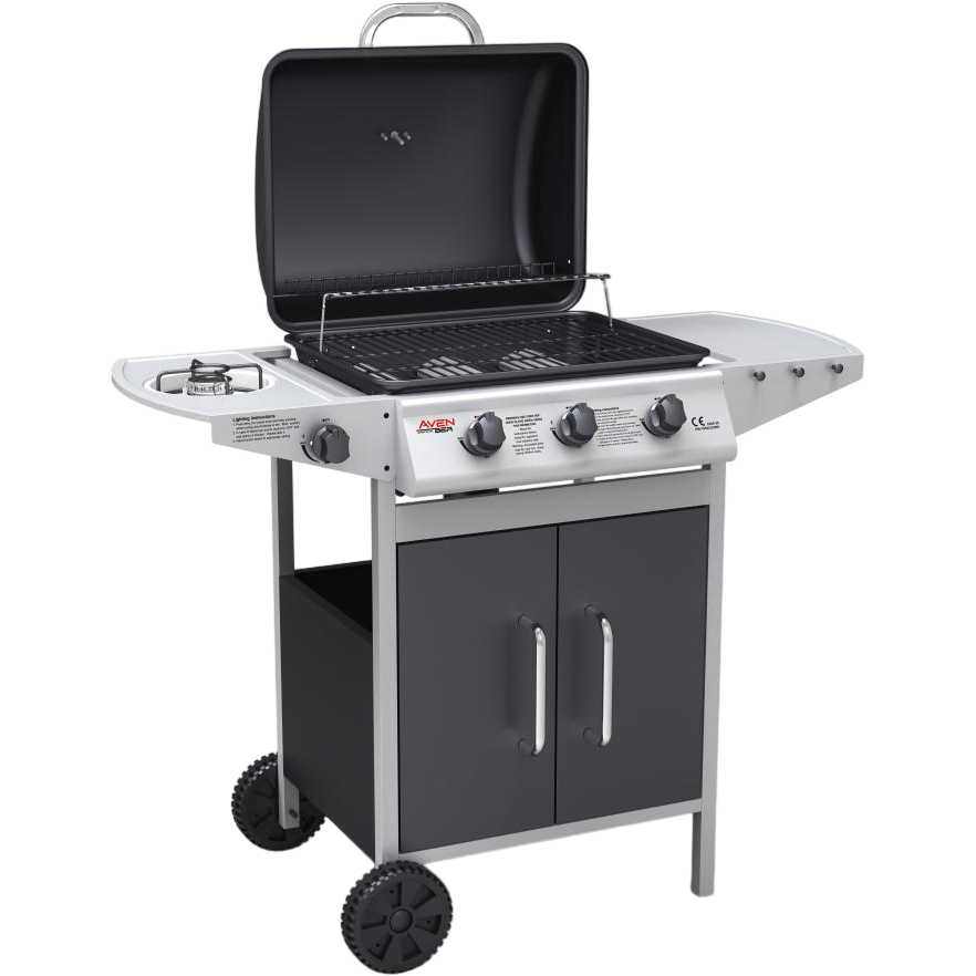 Plynový gril Avenberg s bočným horákom Boston,107,9 x 49,7 x 96,2 cm – Obrázok 2