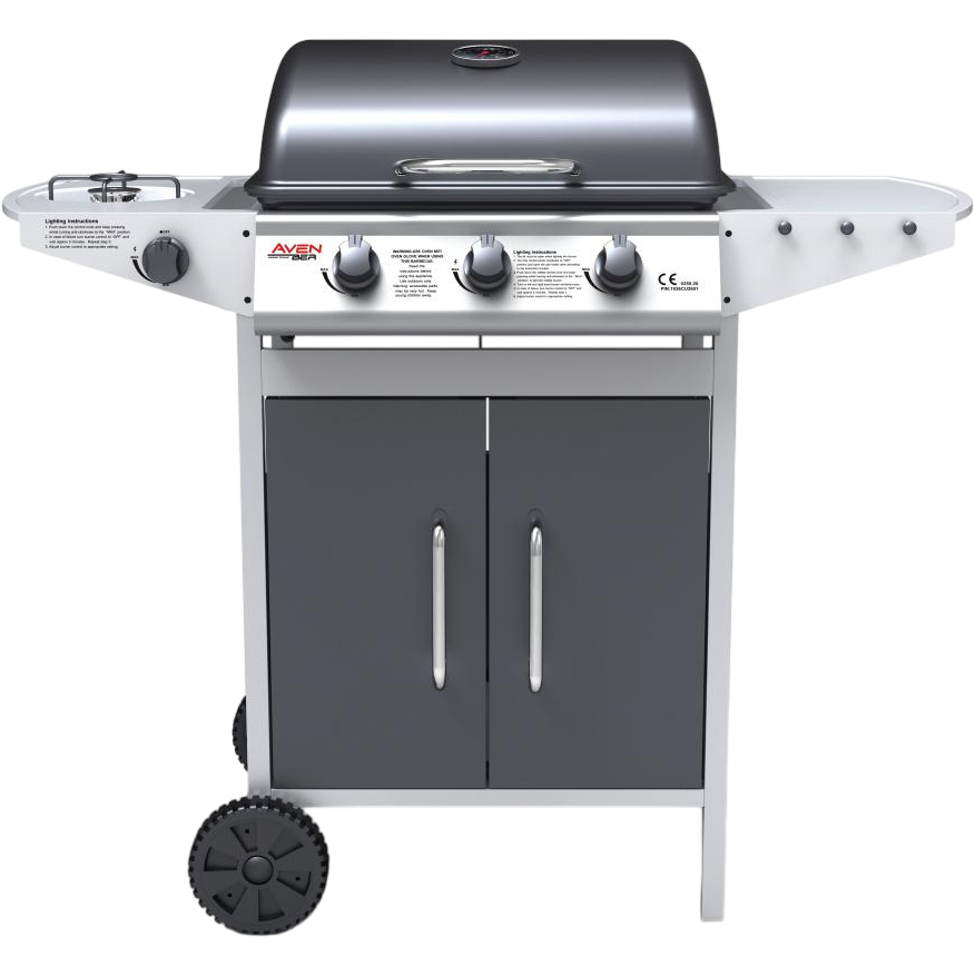Plynový gril Avenberg s bočným horákom Boston,107,9 x 49,7 x 96,2 cm – Obrázok 3