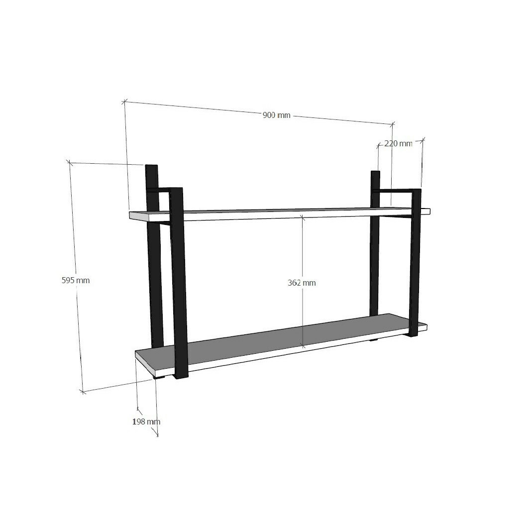 Polica Abat Walnut – Obrázok 3