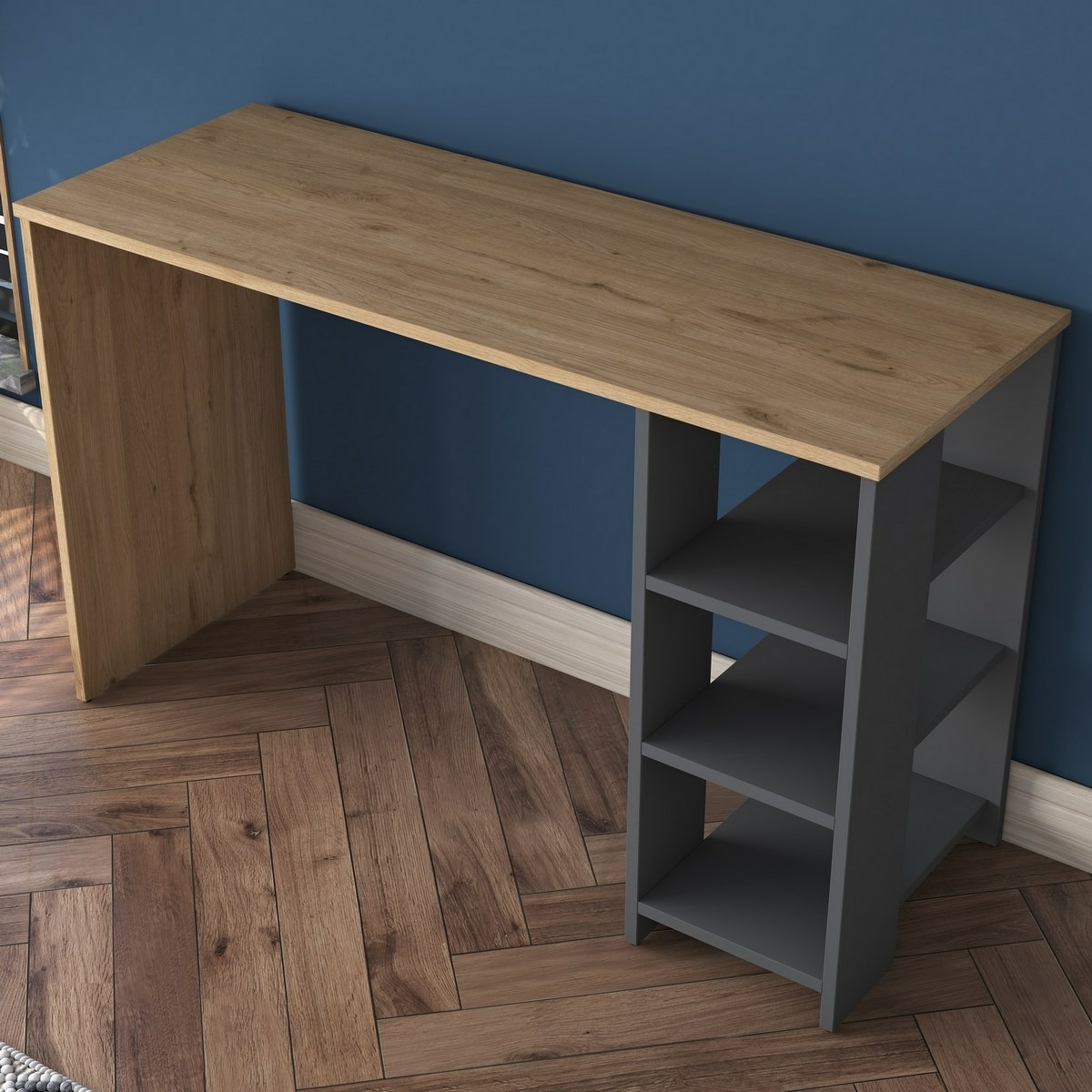 Pracovní stůl Hamen Walnut and Anthracite – Obrázok 2