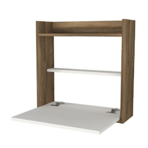 Pracovný stôl Laptop White and Walnut