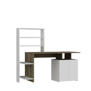Pracovný stôl Melis Walnut and White