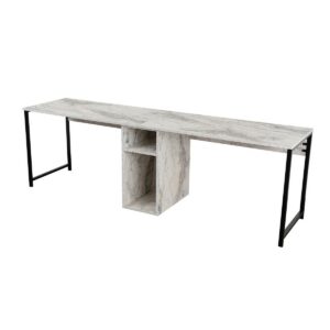 Pracovný stôl Twin Freesia Marble and Black