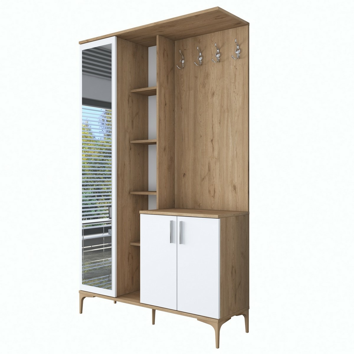 Predsieňová zostava Ewe White and Walnut
