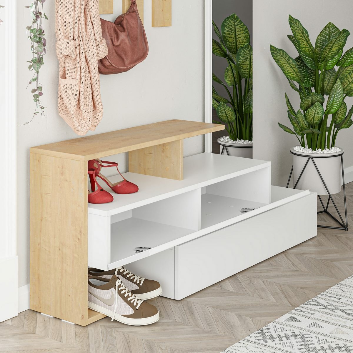 Predsieňová zostava Ramda White and Oakfarbe – Obrázok 3