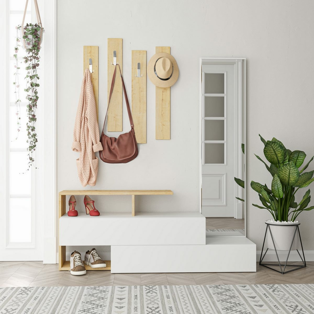 Predsieňová zostava Ramda White and Oakfarbe – Obrázok 4
