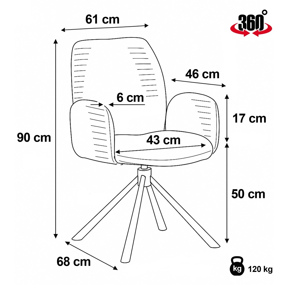 Sada jedálenských stoličiek DCH-D1330 BK2, 2 ks – Obrázok 18