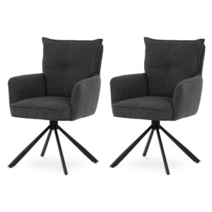 Sada jedálenských stoličiek s vratným mechanizmomHC-X1128 GREY2, manšestr, 2 ks