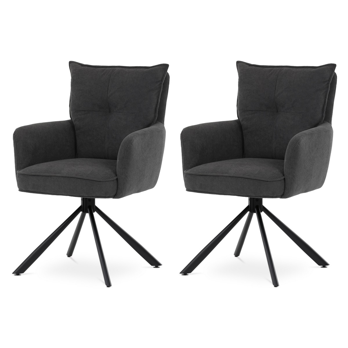 Sada jedálenských stoličiek s vratným mechanizmomHC-X1128 GREY2, manšestr, 2 ks