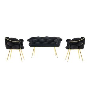Sedacia súprava Balon Black and Gold, 3 ks
