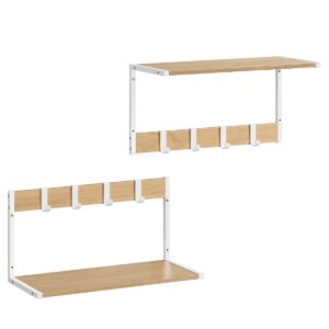 Set nástenných poličiek E1083 WT, biela, 2 ks