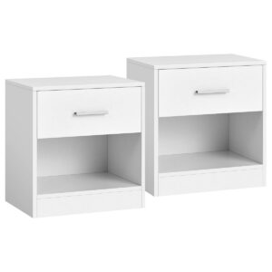 Set nočných stolíkov E1081 WT, biela, 2 ks
