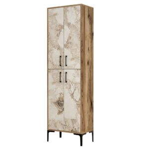 Skriňa Berlin Walnut and White Marble