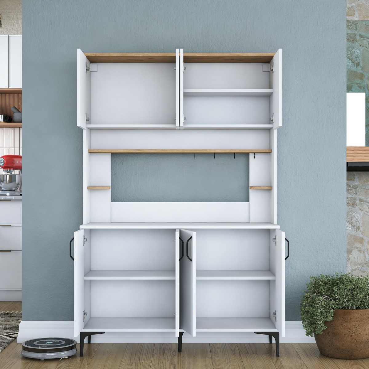 Skriňa Javy Walnut and White – Obrázok 4