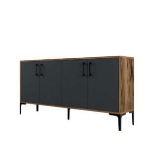 Skrinka Kieve Walnut and Anthracite
