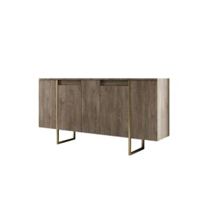 Skrinka Luxe Walnut and Gold