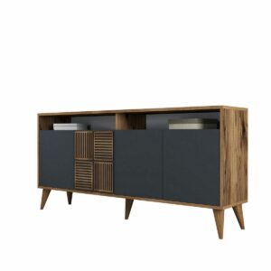 Skrinka Milan Walnut and Anthracite