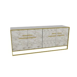 Skrinka Polka Gold and White