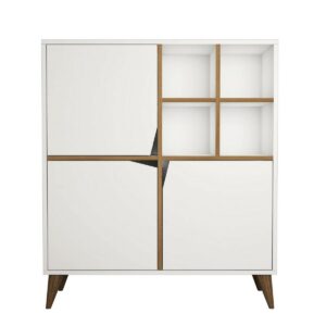 Skrinka Pulse White and Walnut