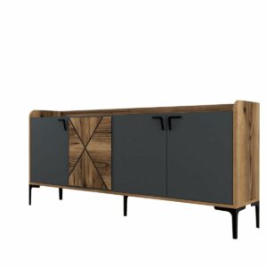 Skrinka Venedik Walnut and Anthracite