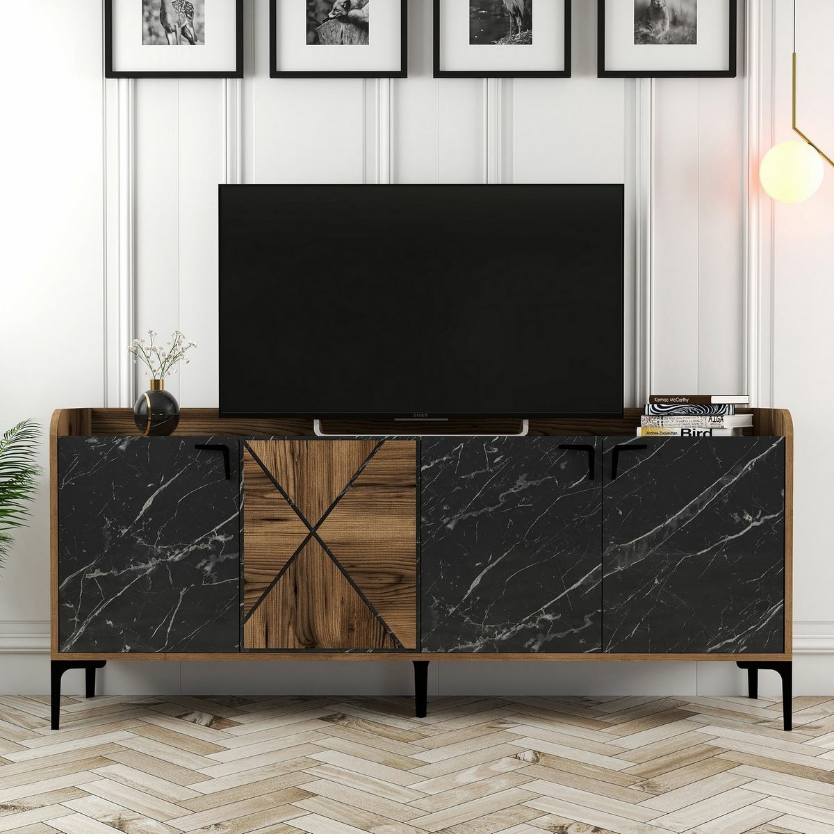 Skrinka Venedik Walnut and Black Marble – Obrázok 5