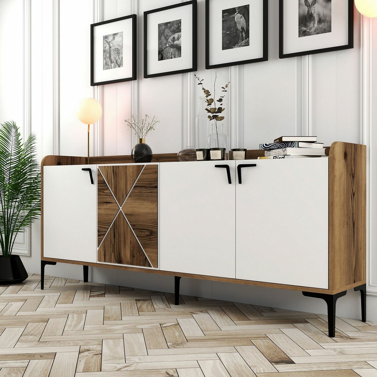 Skrinka Venedik Walnut and White – Obrázok 3