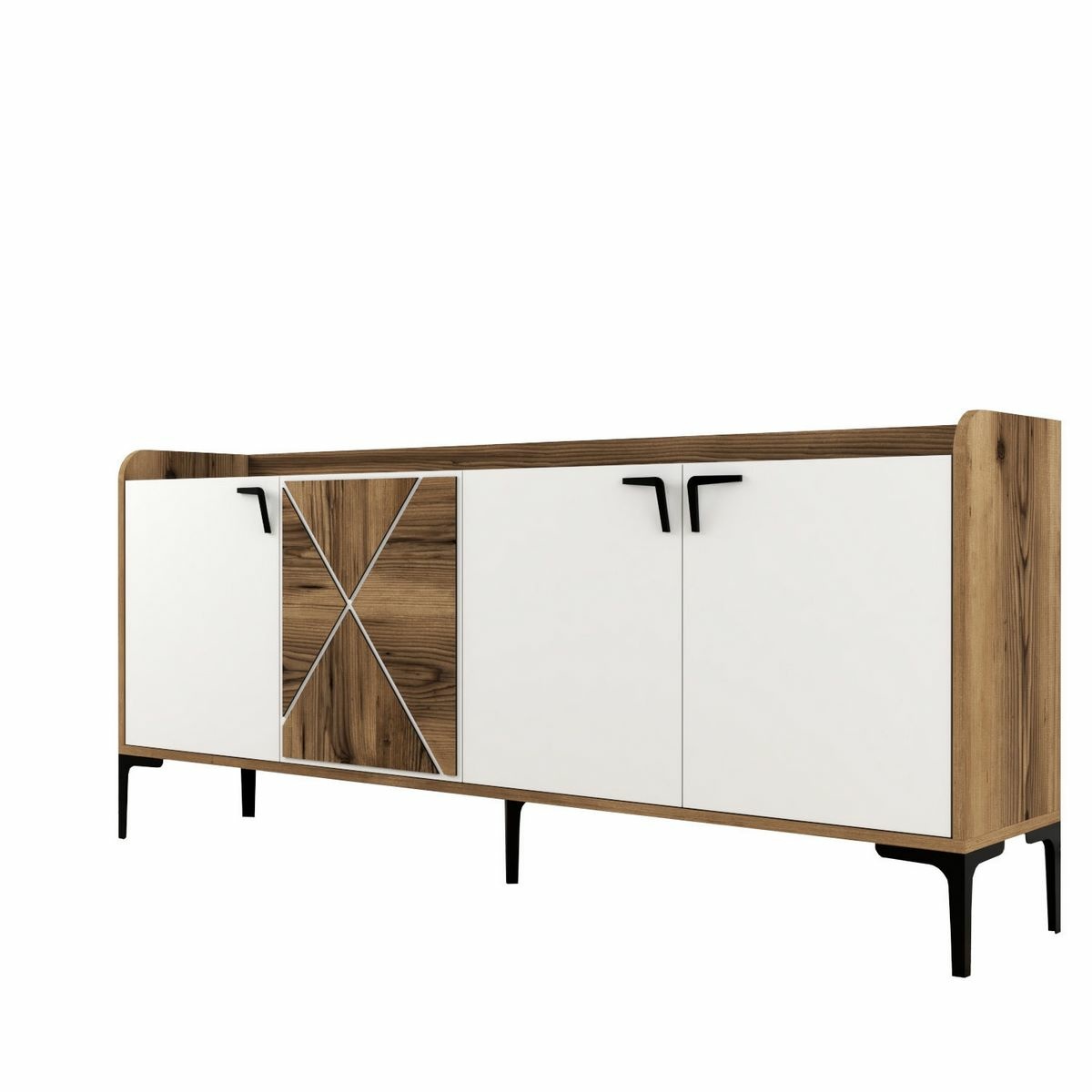 Skrinka Venedik Walnut and White