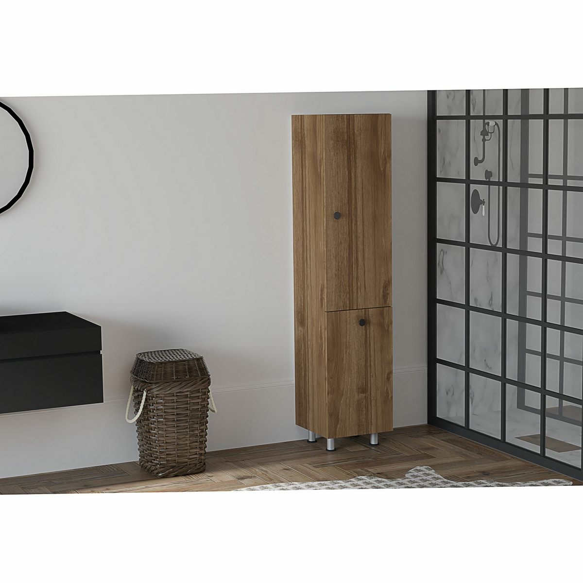 Skrinka do kúpeľne Lipa Walnut – Obrázok 2