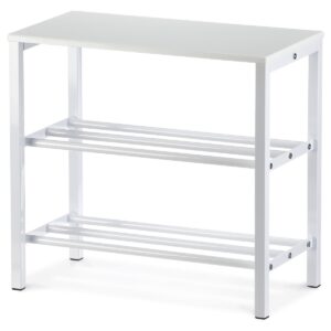 Skrinka na topánky 83168-42 WT, kov, biela