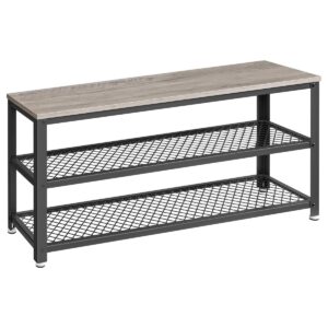 Skrinka na topánky E1078 GREY, sivá, 2 poschodia