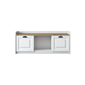 Skrinka na topánky Pilo White and Walnut