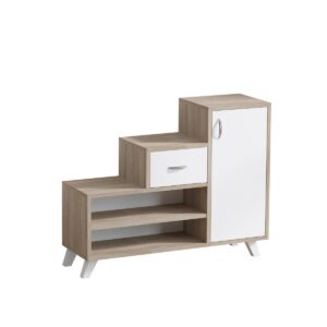 Skrinka na topánky Retro Sonoma Oak and White