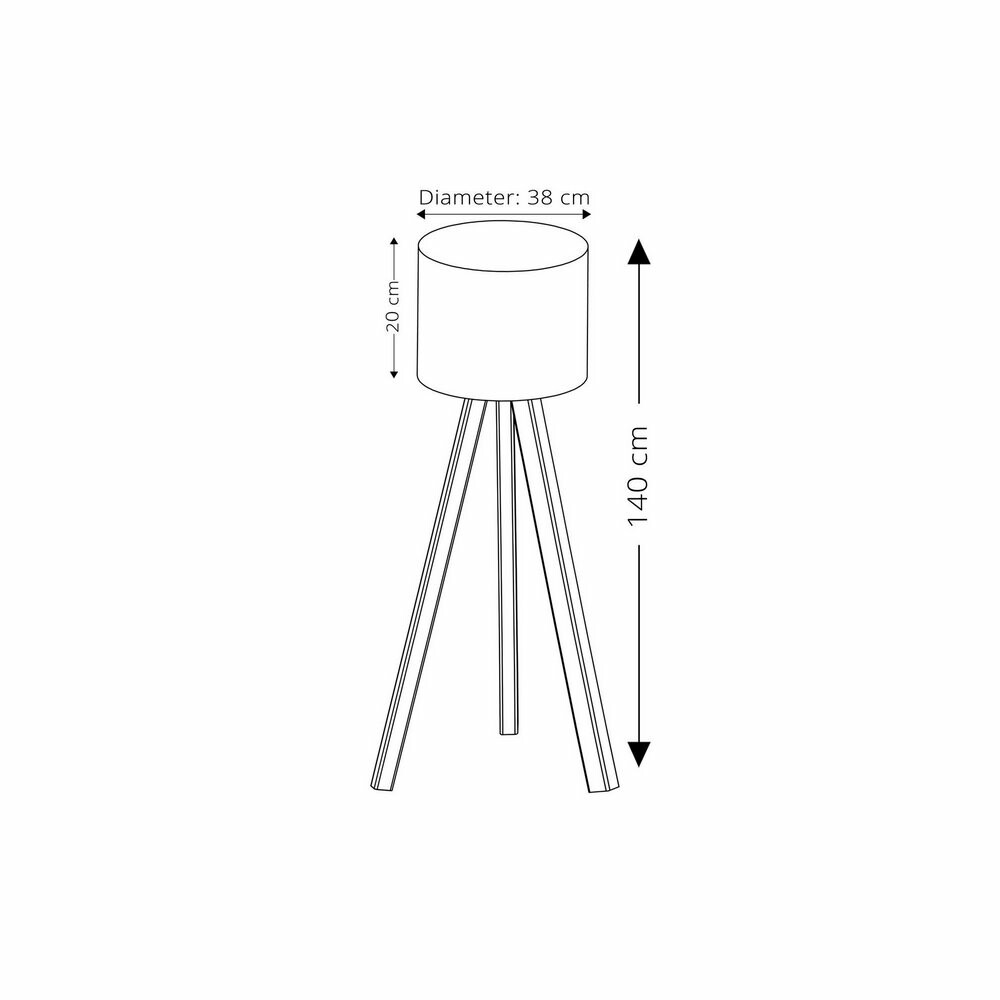 Stojacia lampa AYD-1518 Beige Oak – Obrázok 2