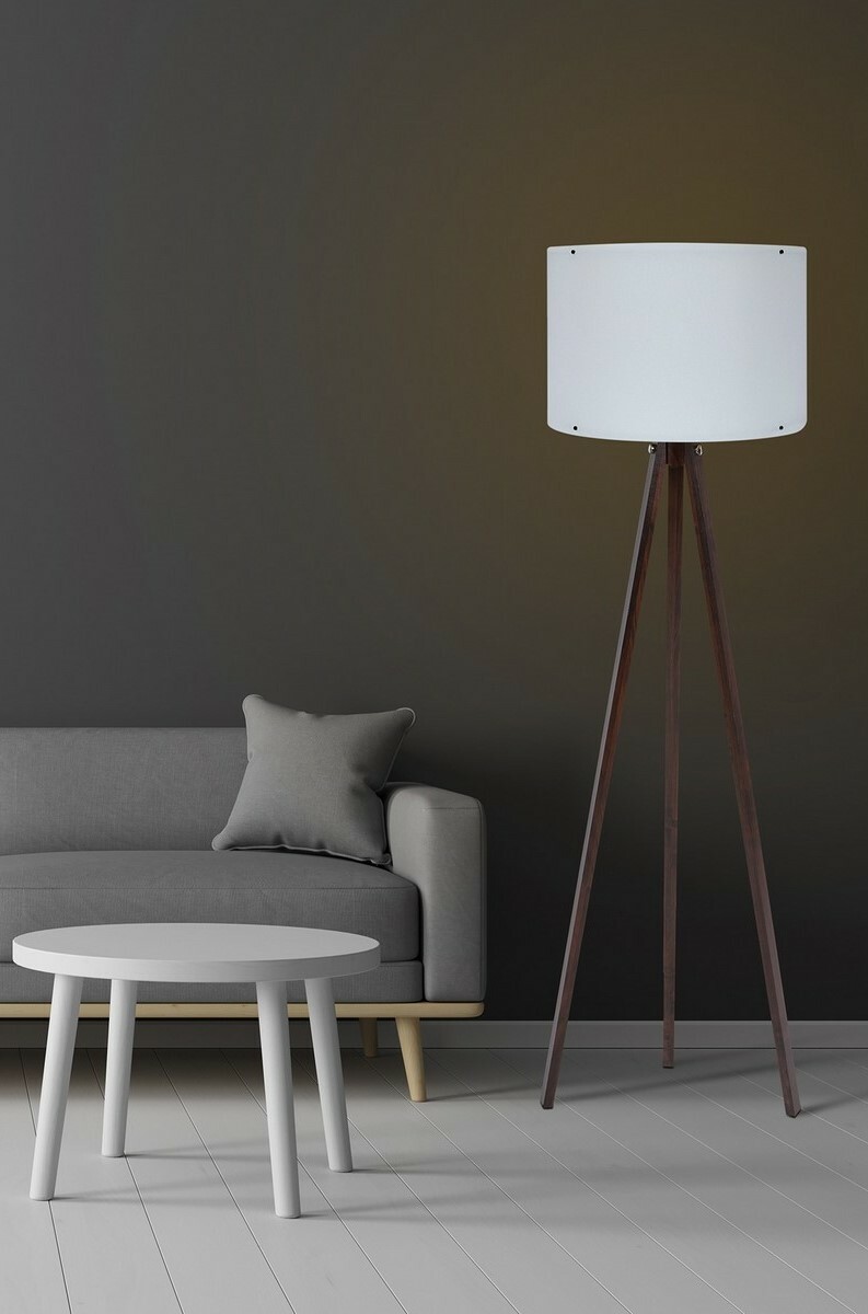 Stojacia lampa Tripod White Walnut 128 – Obrázok 2
