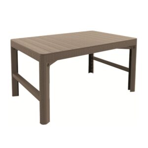 Stôl Keter Lyon z ratanu 116 x 72 x 40 – 66 cm,cappuccino