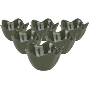 Súprava 6 keramických misiek Lotus 11,8 cm, zelená