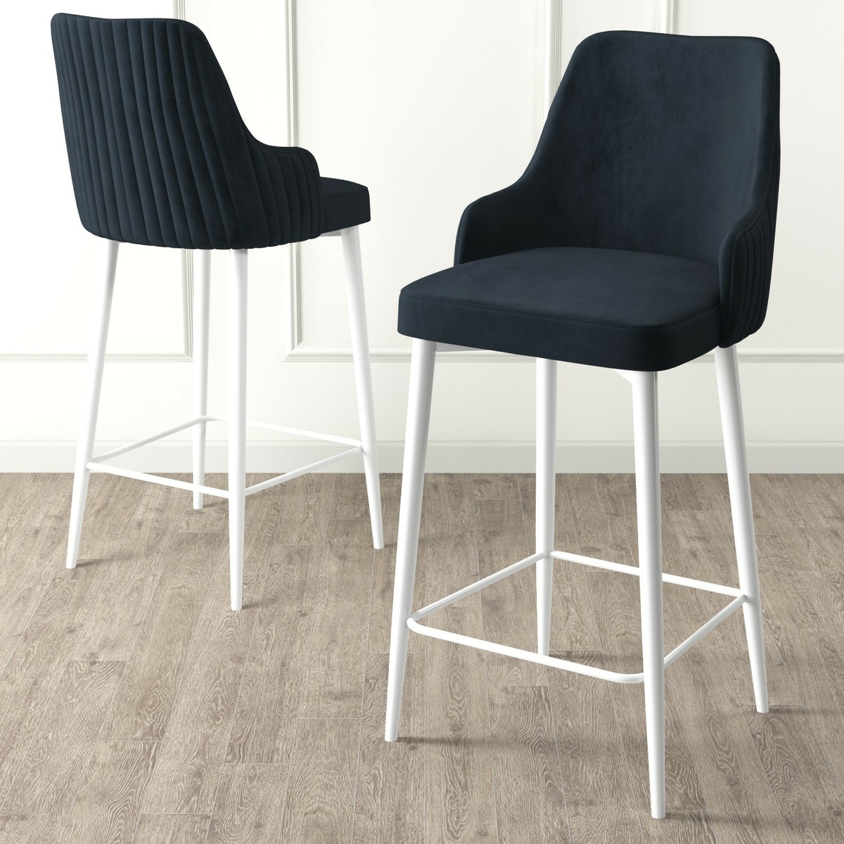 Súprava barových stoličiek Enox Anthracite and White, 2 ks, 2 ks – Obrázok 2