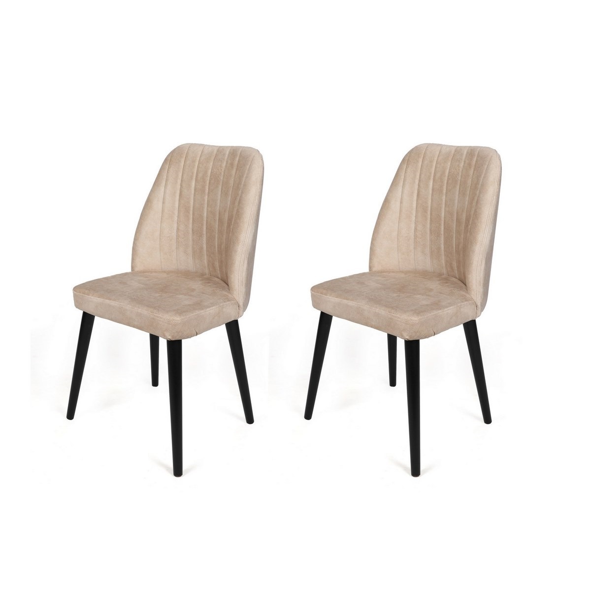 Súprava jedálenských stoličiek Alfa Beige and Black, 2 ks