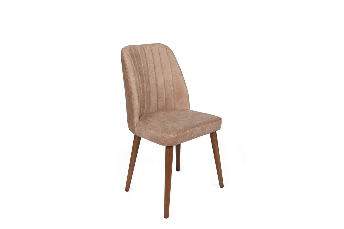 Súprava jedálenských stoličiek Alfa Beige and Walnut, 4 ks – Obrázok 2