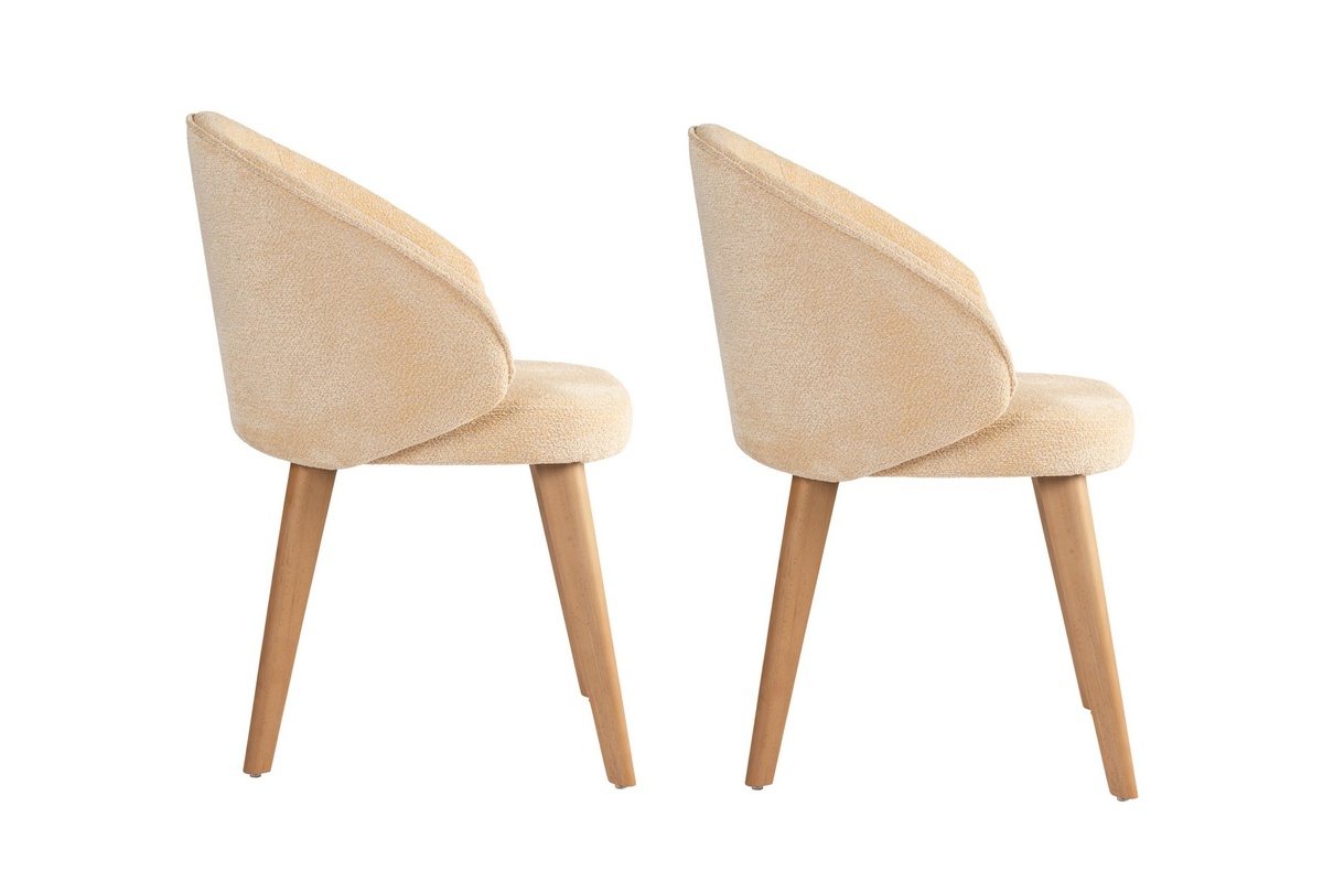Súprava jedálenských stoličiek Bentley Beige and Light Oak, 2 ks – Obrázok 2