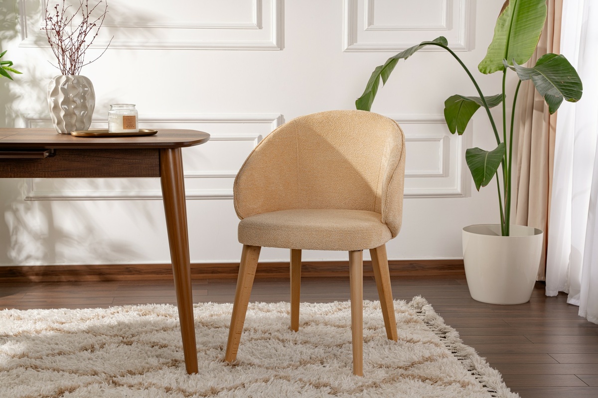 Súprava jedálenských stoličiek Bentley Beige and Light Oak, 2 ks – Obrázok 5