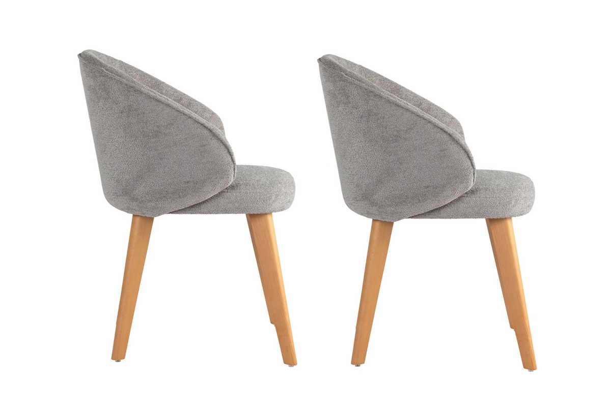 Súprava jedálenských stoličiek Bentley Grey and Light Oak, 2 ks – Obrázok 2