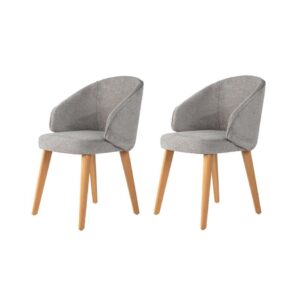 Súprava jedálenských stoličiek Bentley Grey and Light Oak, 2 ks